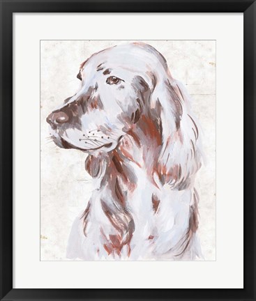 Framed Sitting Dog III Print