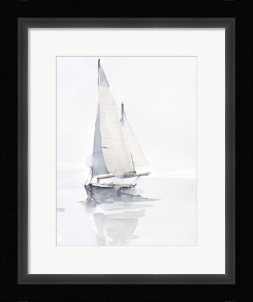 Framed Misty Harbor II Print
