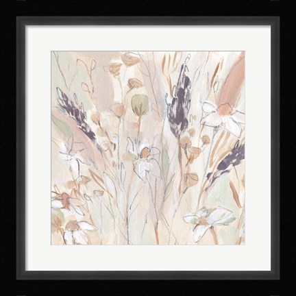 Framed Lavender Flower Field II Print