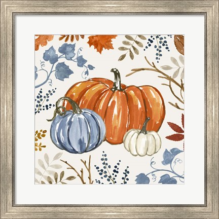 Framed Autumn Pumpkin II Print
