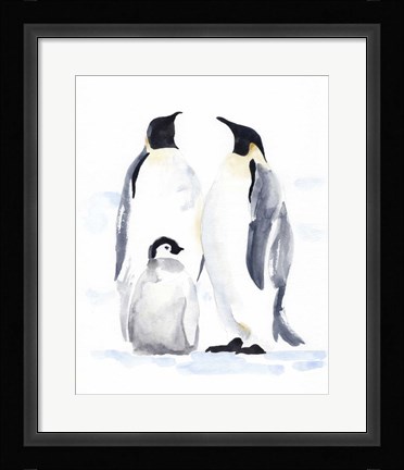 Framed Emperor Penguins II Print