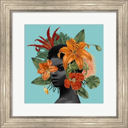 Framed Tangerine Tropics II Print