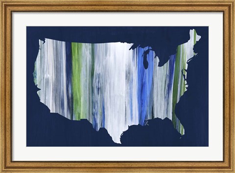 Framed Brushstroke USA Print