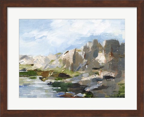 Framed Western Cliffs II Print