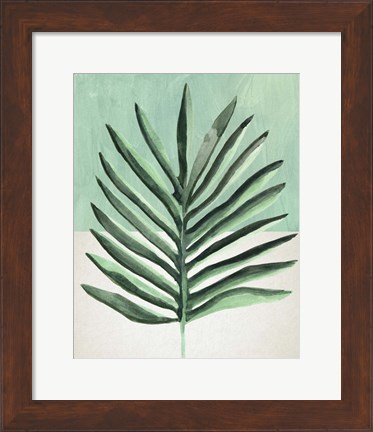 Framed Verging Palm I Print