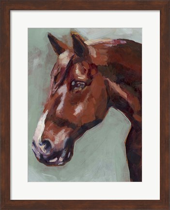 Framed Paint by Number Horse I Print