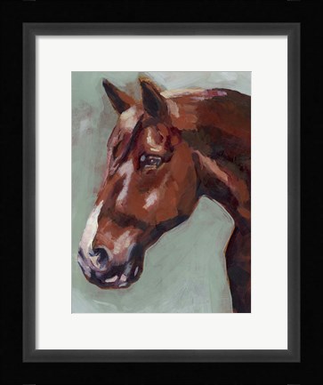 Framed Paint by Number Horse I Print