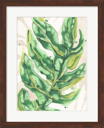 Framed Parchment Palms III Print
