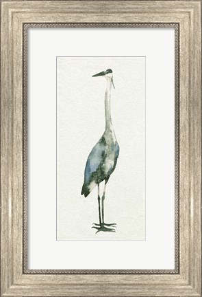 Framed Deep Blue Heron II Print