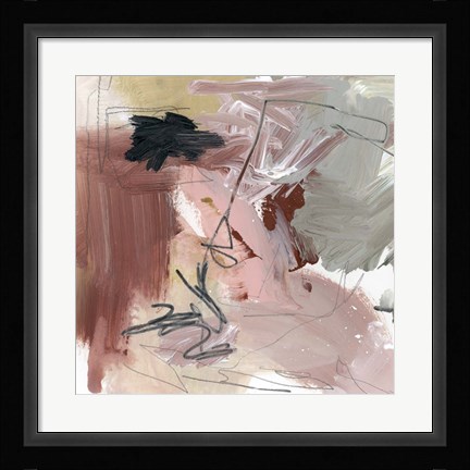 Framed Pale Scribble II Print