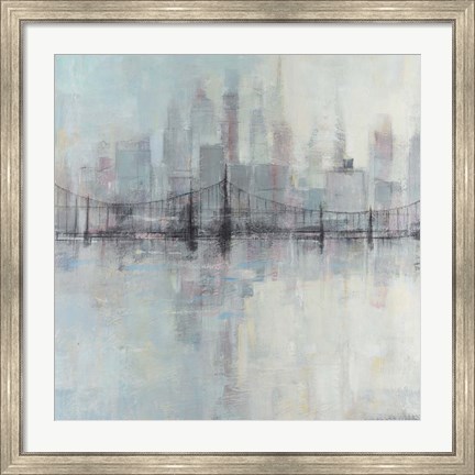 Framed Pastel Cityscape I Print