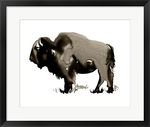 Framed Monochrom Bison II Print