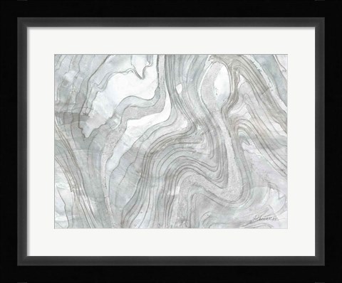 Framed Shimmering Water Silver Print