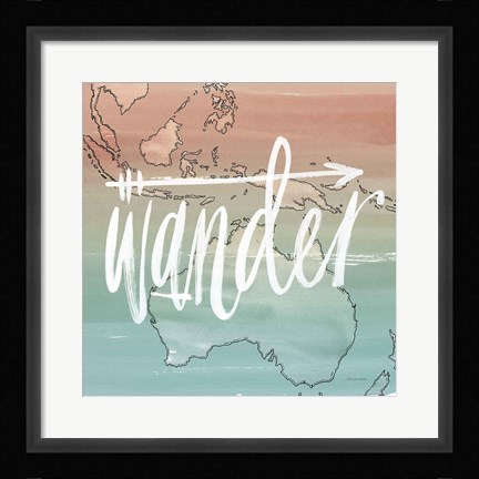 Framed World Traveler I Neutral Print