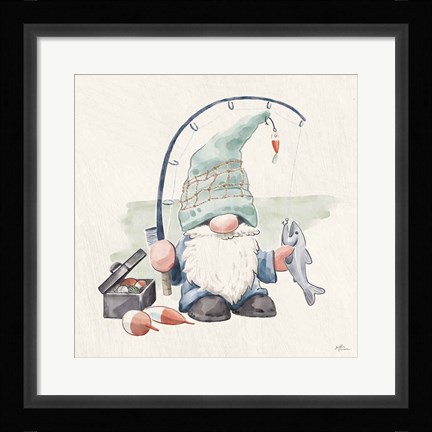 Framed Beach Gnomes III Print
