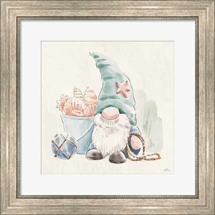 Framed Beach Gnomes II Print
