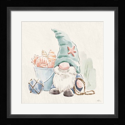 Framed Beach Gnomes II Print