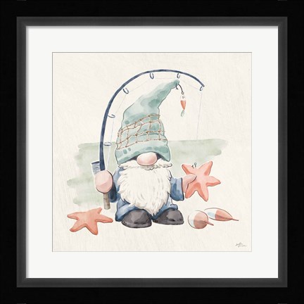 Framed Beach Gnomes I Print