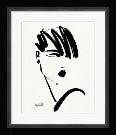 Framed Brush Portrait IX Print