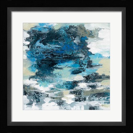 Framed Brilliant Blue Water Print