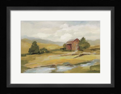 Framed Springtime Farm Neutral Print