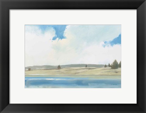 Framed Tranquil Landscape Print