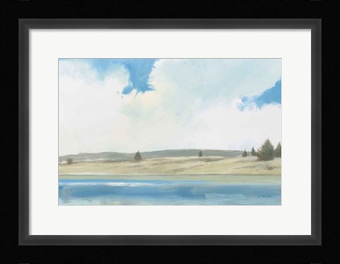 Framed Tranquil Landscape Print