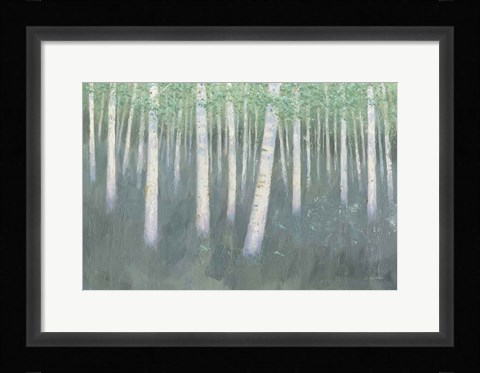 Framed Green Forest Hues II Print