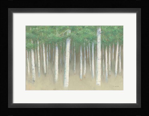 Framed Green Forest Hues I Print