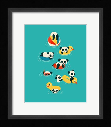 Framed Tubing Pandas Print