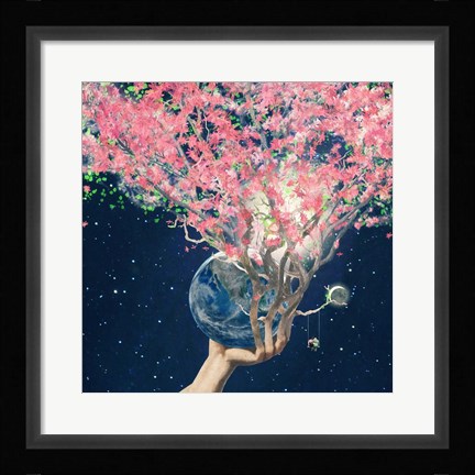 Framed Love Makes The Faith Bloom Print