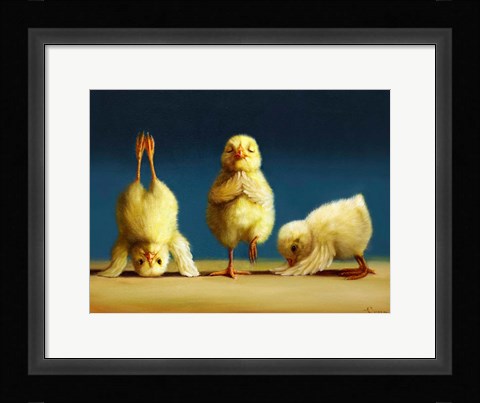 Framed Yoga Chicks Print