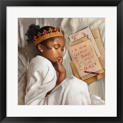 Framed Even When I'm Sleeping - Girl Print