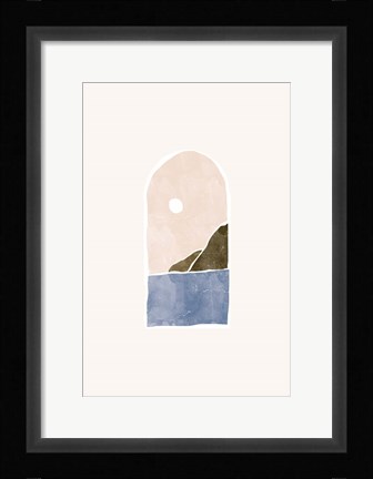 Framed Tropical Window Landscape 01 Print