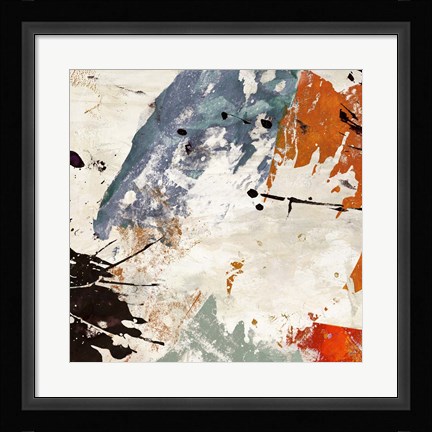 Framed Colors Dancing I Print
