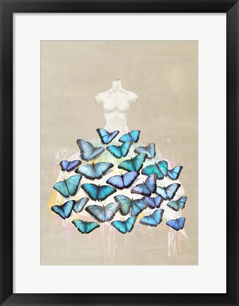 Framed Dress of Butterflies II Print
