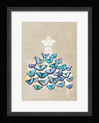 Framed Dress of Butterflies II Print