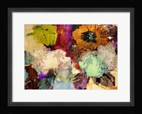Framed Floating Flowers Print