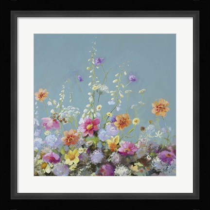 Framed Treasures from my Garden Teal Print