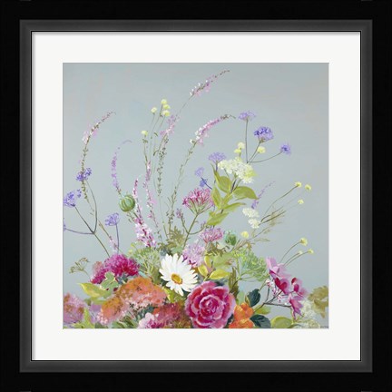 Framed Marguerite and Verbena Print