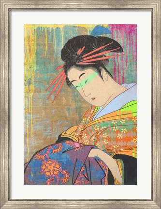 Framed Hommage to Kitagawa Print