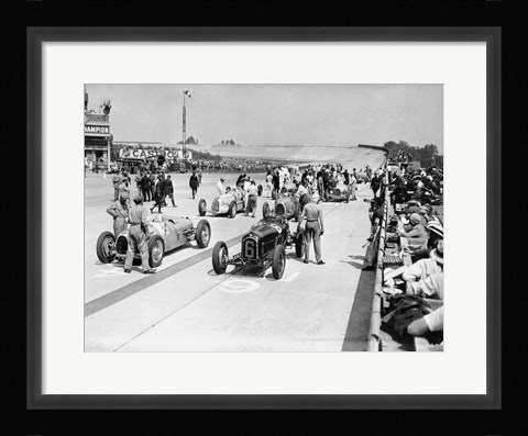 Framed Grid of the 1934 French Grand Prix Print