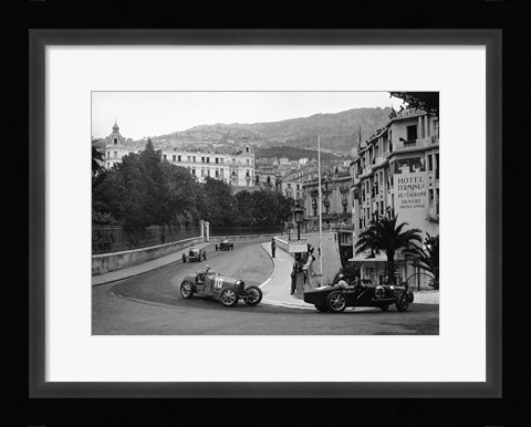 Framed Passing at the 1932 Monaco Grand Prix Print