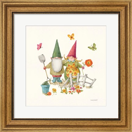 Framed Garden Gnomes VII Print