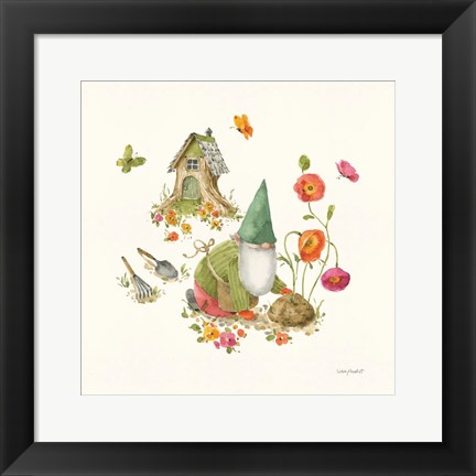 Framed Garden Gnomes IX Print