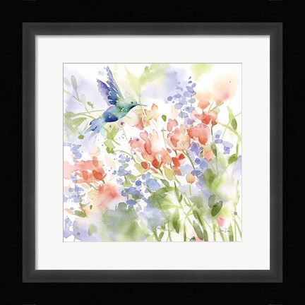 Framed Hummingbird Meadow Print