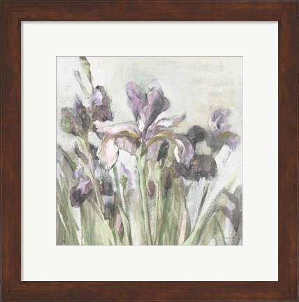 Framed Spring Iris I Purple Print