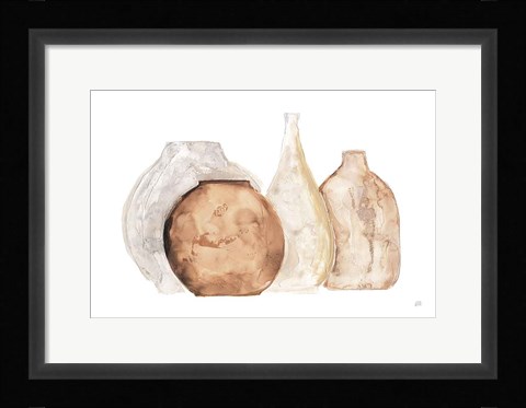 Framed Neutral Vases IV Print