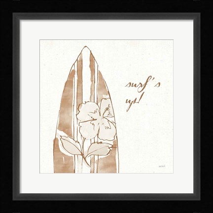 Framed Surfs Up IX Neutral Print