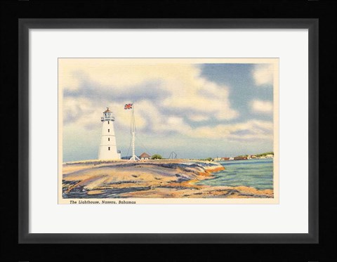 Framed Nassau Lighthouse Print